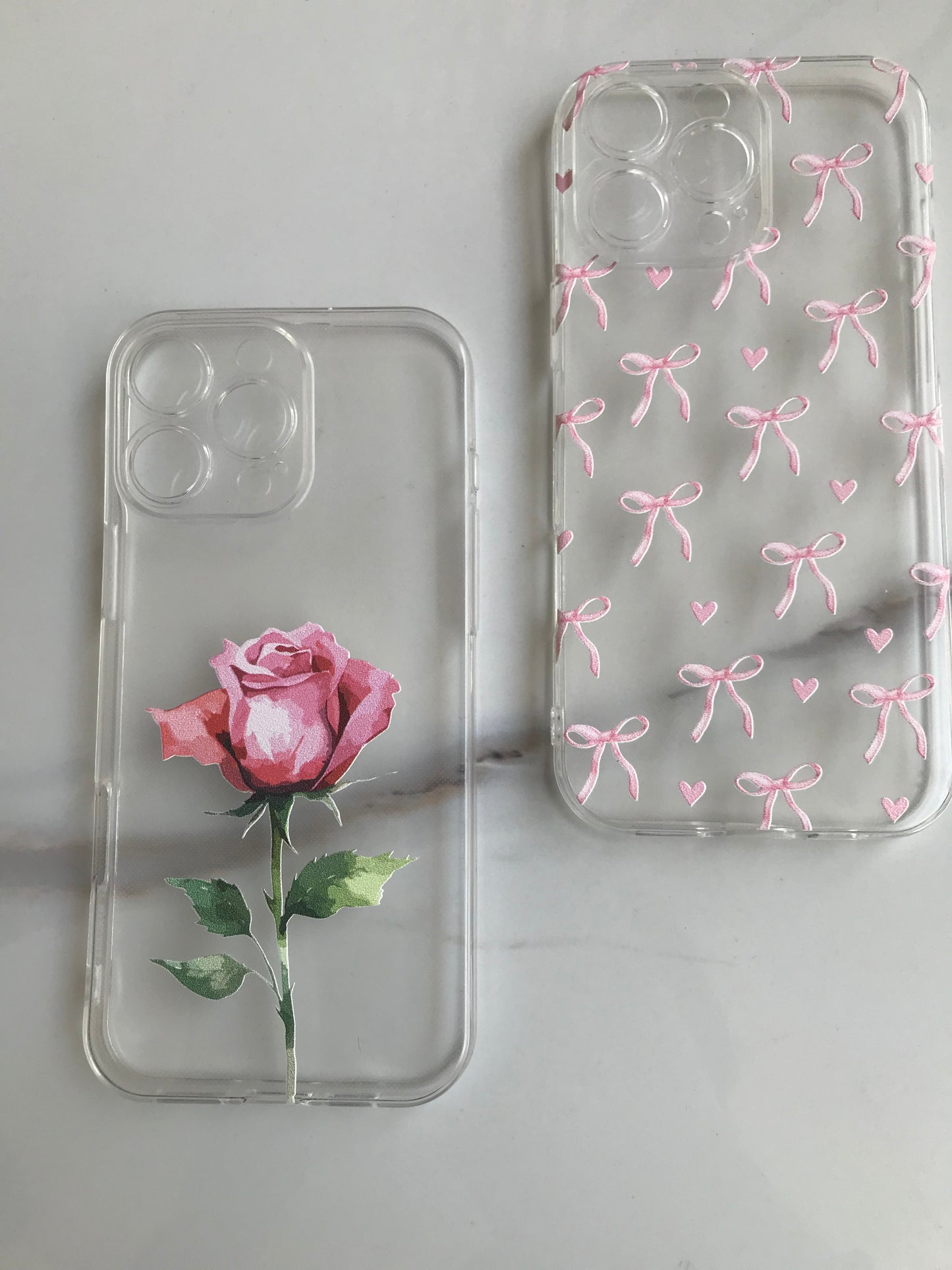 Elegant Rose Clear iPhone Case – Aesthetic Floral Design & Protection