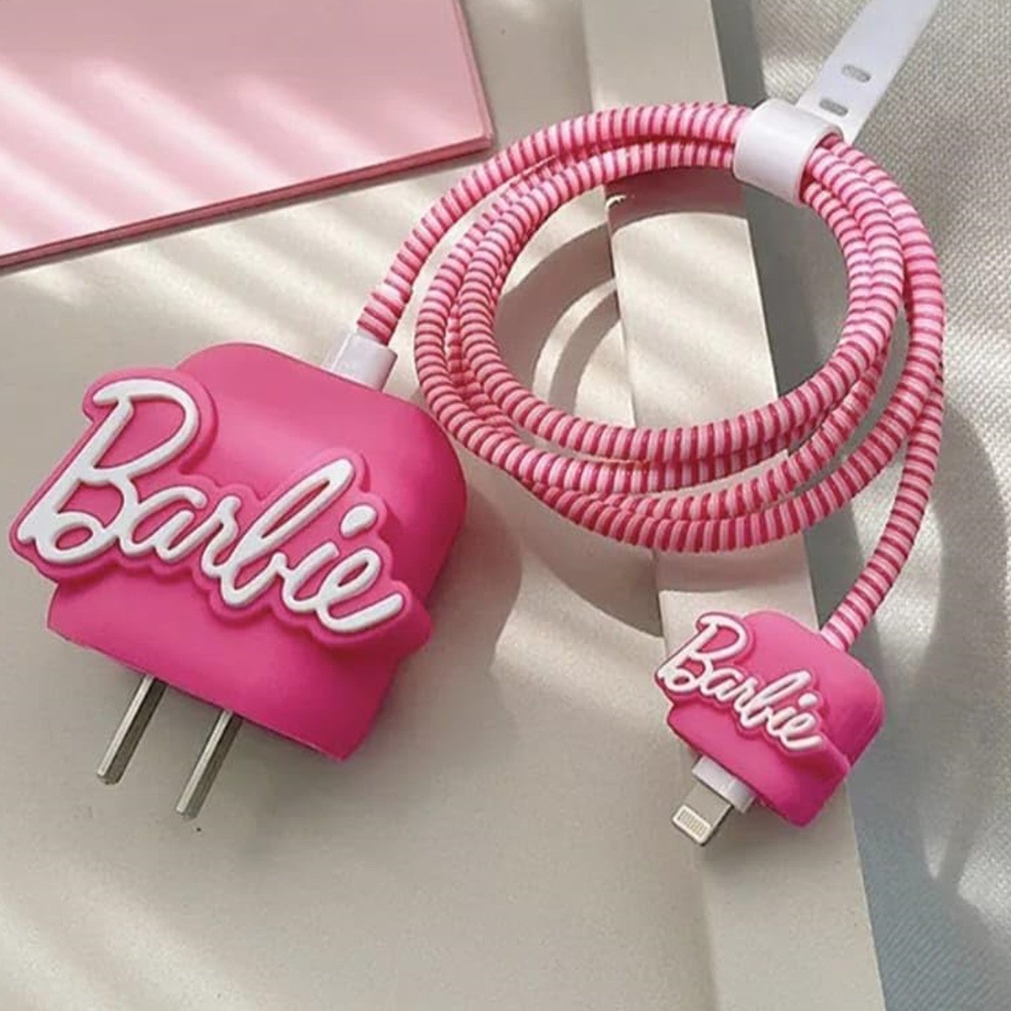 Barbie Cartoon Charger Cover – 20W/18W iPhone Adapter Case with Cable Protector