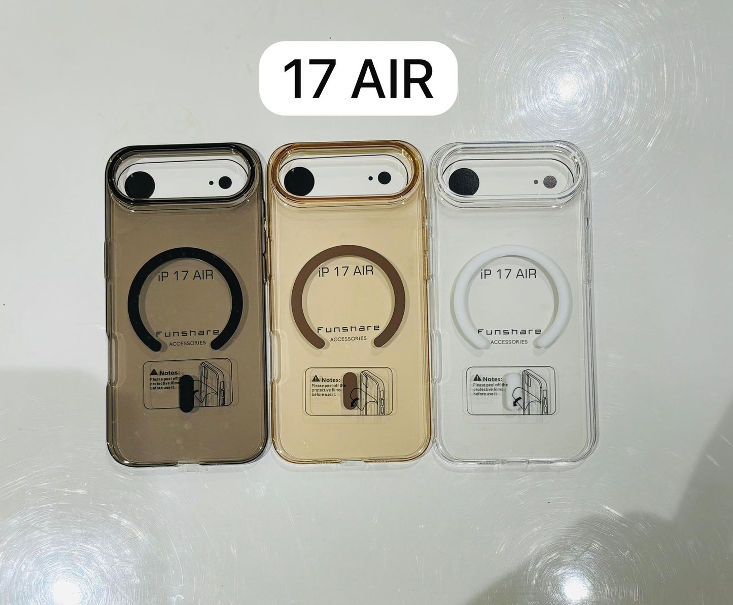 iPhone 17 Series Transparent MagSafe Case – Clear, Orange, Pink, Black, Gold & More