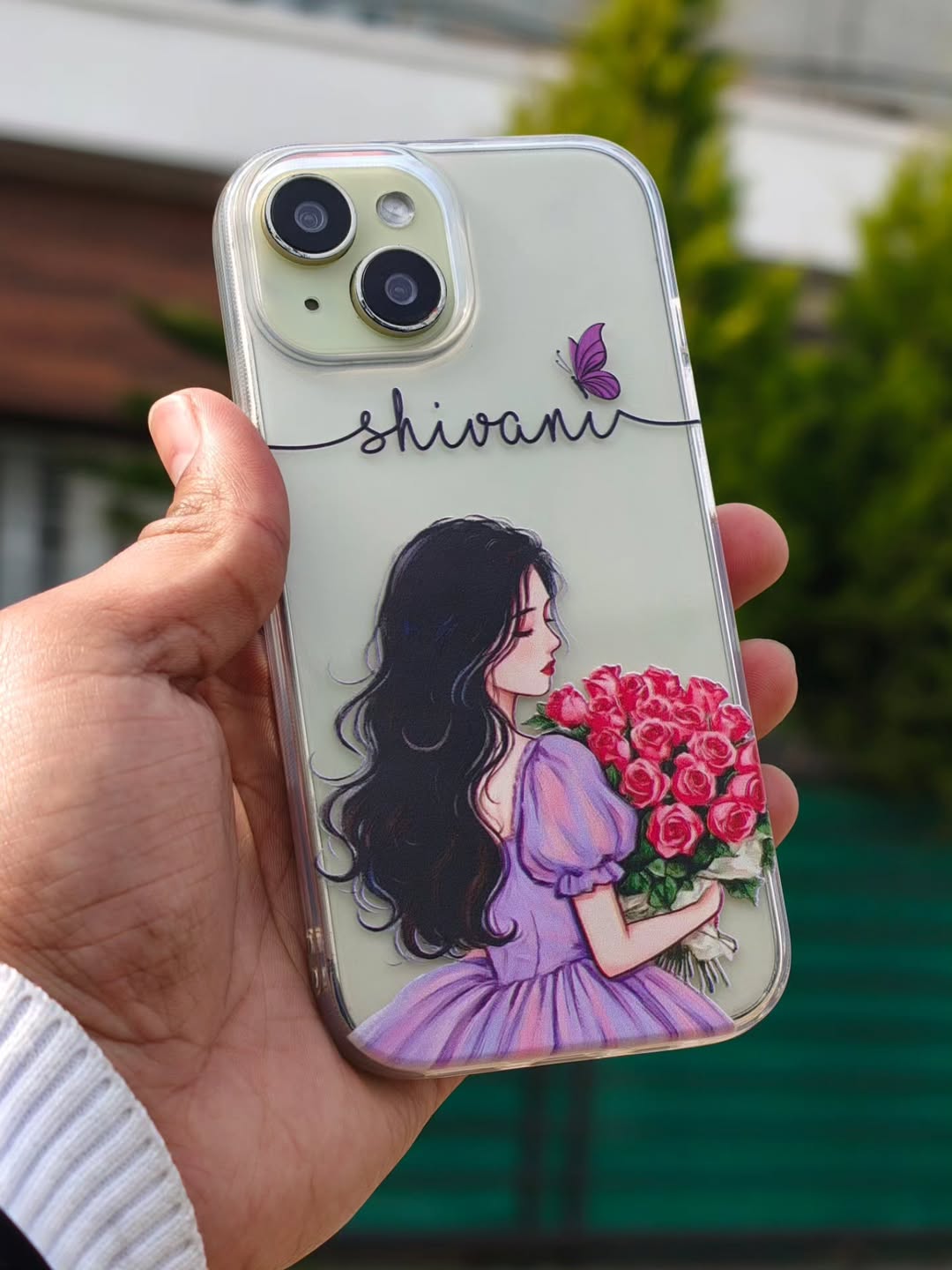 Personalized Name Butterfly Girl Phone Case – Custom Floral Cover