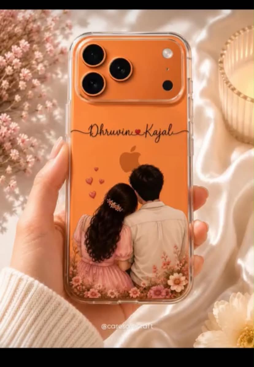 Personalized Couple Name Phone Case with Custom Romantic Couple Design for iPhone and Android Models