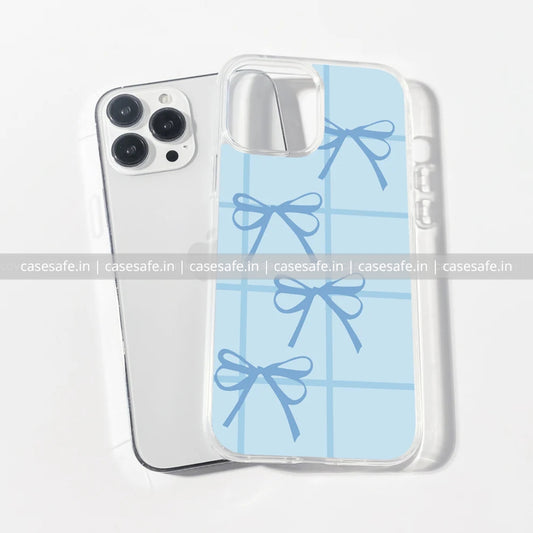 Aesthetic Blue Bow Case