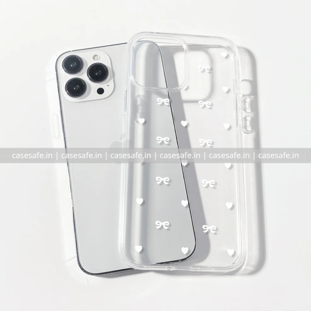Clear Bow & Heart Case