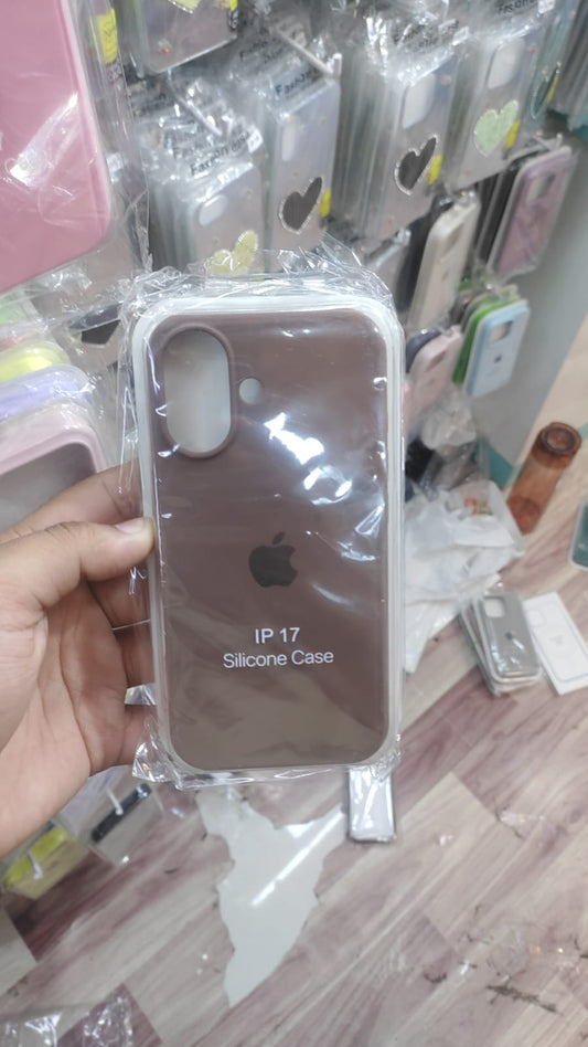 Slim Fit Silicone Case for iPhone 17 – Dark Brown