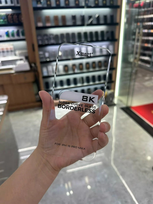 Xmart 8K Super Curve Borderless Tempered Glass Screen Protector for iPhone 13 to iPhone 17 Series