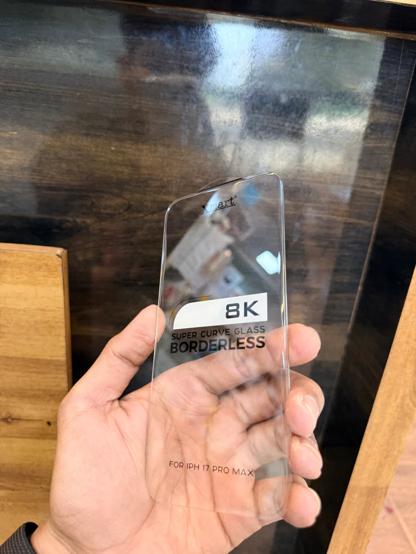 Xmart 8K Super Curve Borderless Tempered Glass Screen Protector for iPhone 13 to iPhone 17 Series