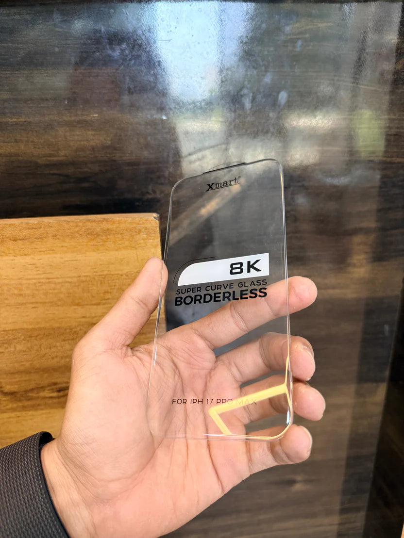Xmart 8K Super Curve Borderless Tempered Glass Screen Protector for iPhone 13 to iPhone 17 Series