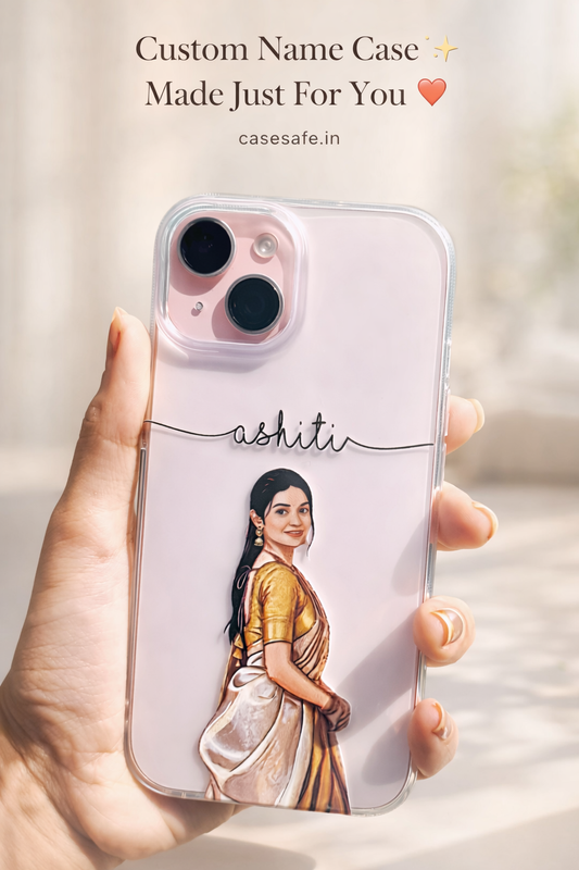 custom traditional girl phone case with name ethnic aesthetic cover india casesafe