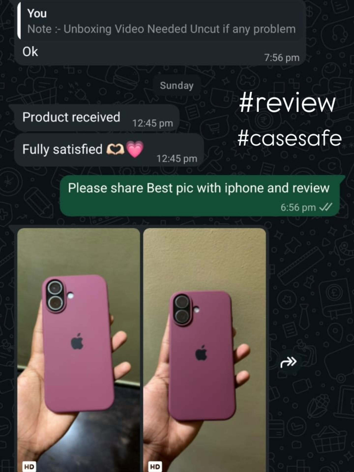 iPhone wine red case