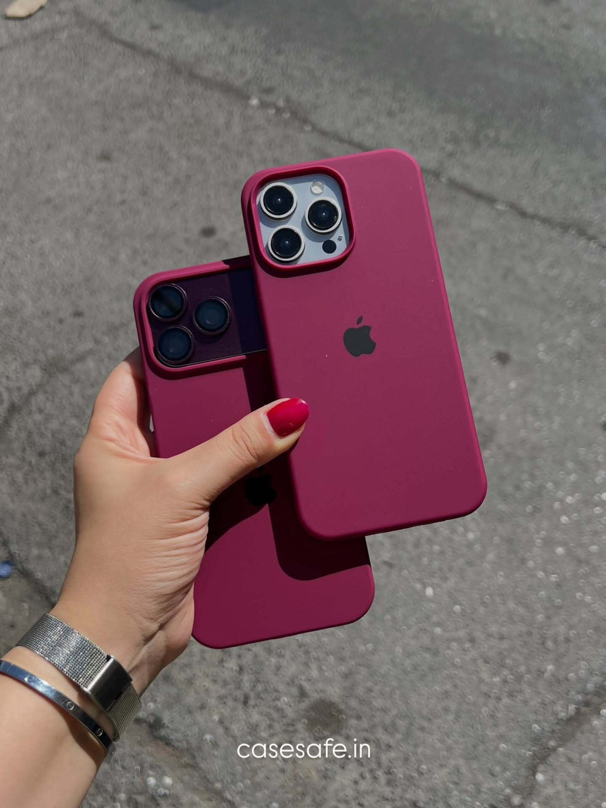 iPhone wine red case