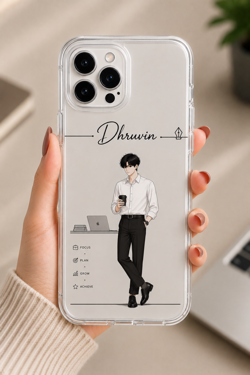 Personalized Business Casual Boy Name Phone Case for iPhone & Android
