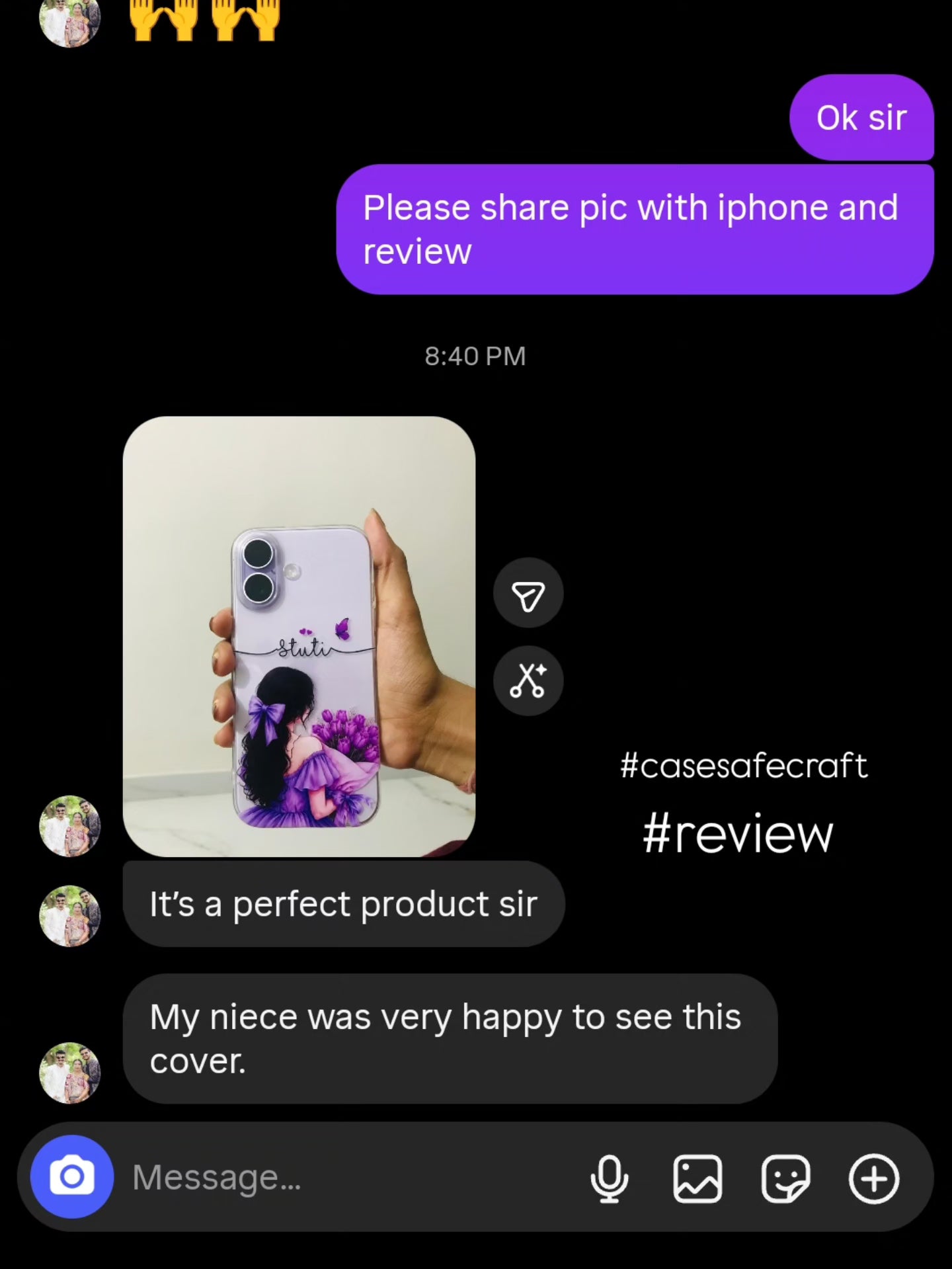 Personalized Name Purple Girl Phone Case with Custom Floral Design for iPhone and Android Models