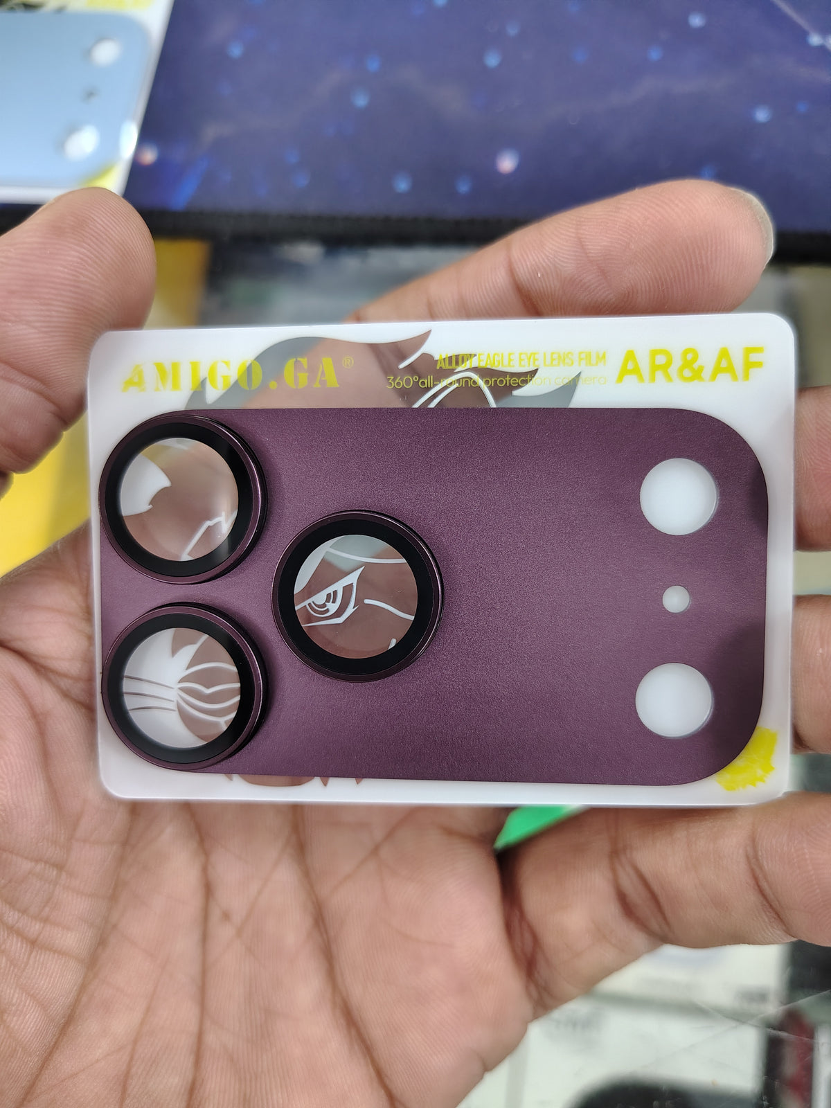 Burgundy camera lens protector for iPhone 17 Pro and 18 Pro series