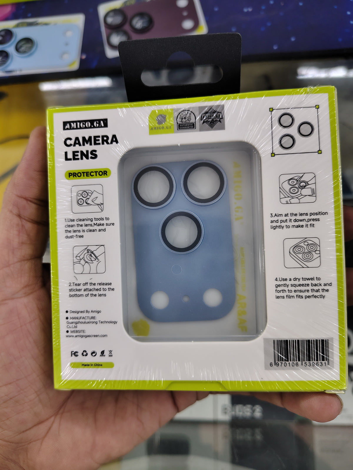 Glacier Blue camera lens protector for iPhone 17 Pro and 18 Pro series